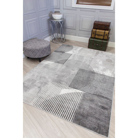 Casino Geo Grey Rug