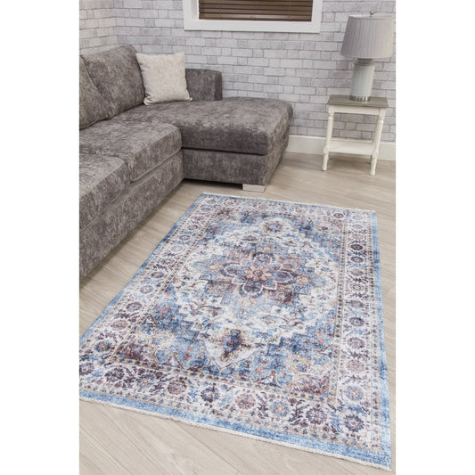 Blue Cream Modern Rug - Modena Vita