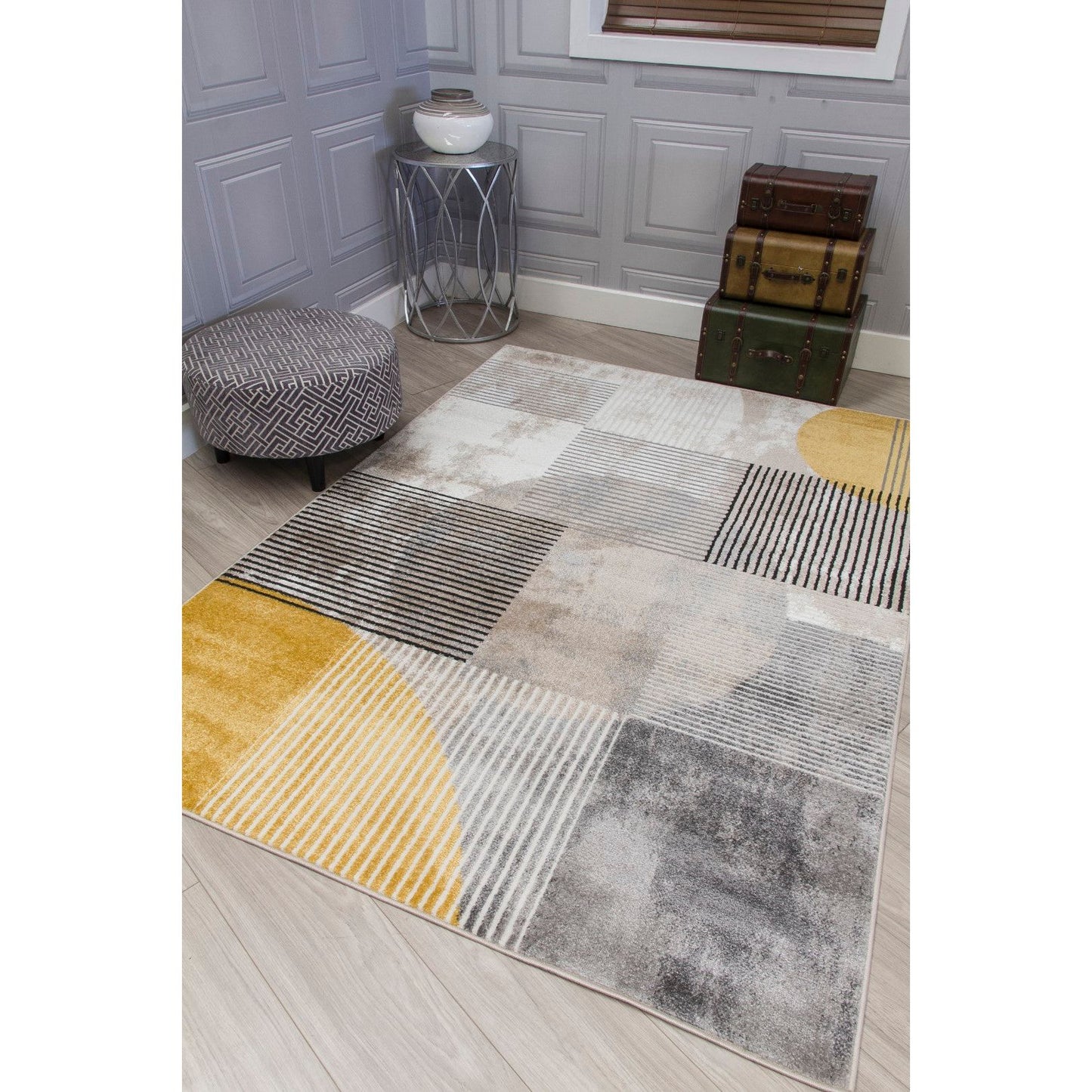 Casino Geo Ochre Rug