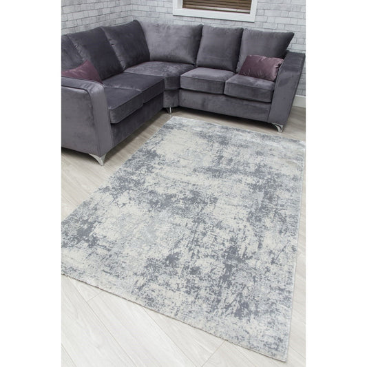 Grey Cream Abstract Rug - Rococo Sorolla