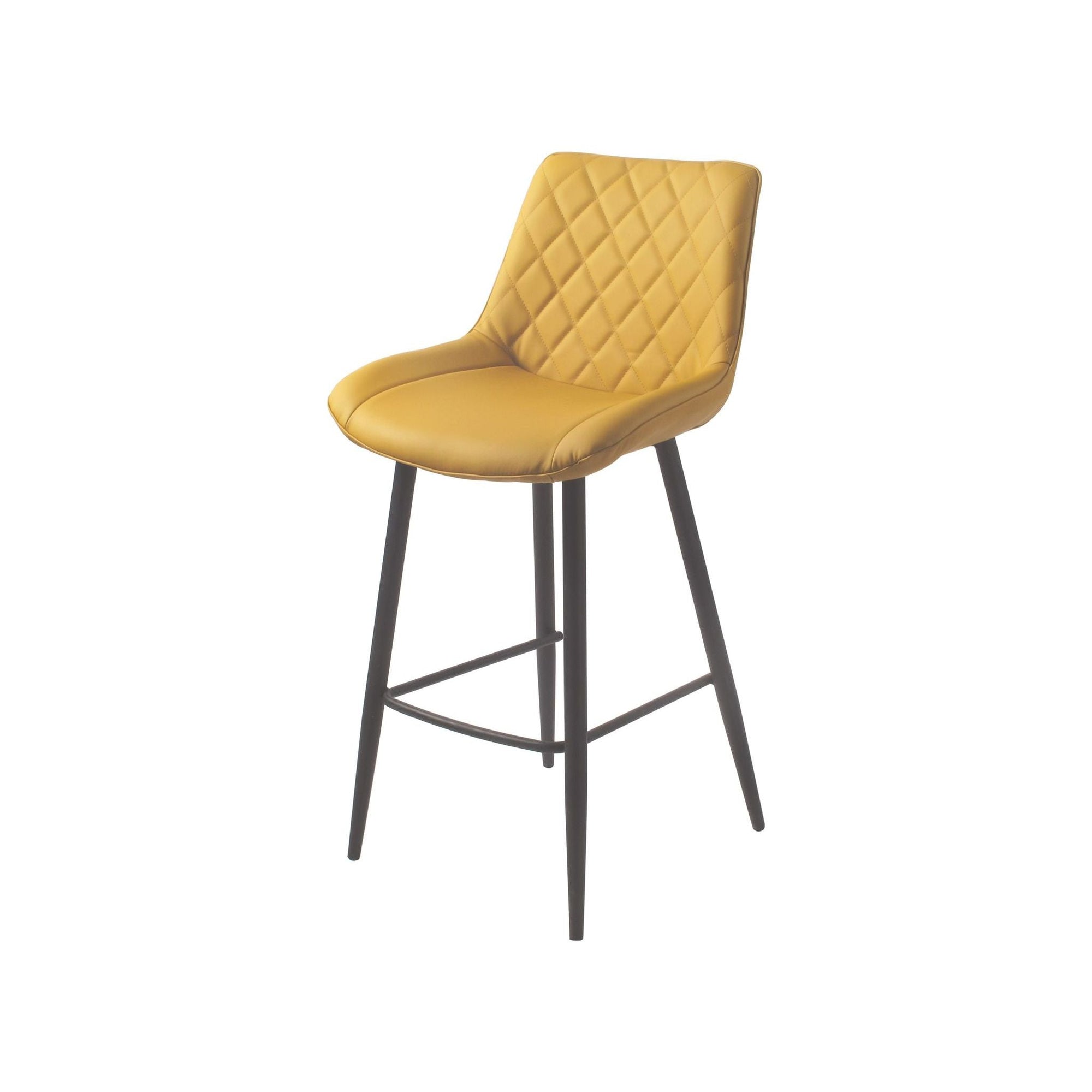 Selena - Mustard leatherette  Barstool
