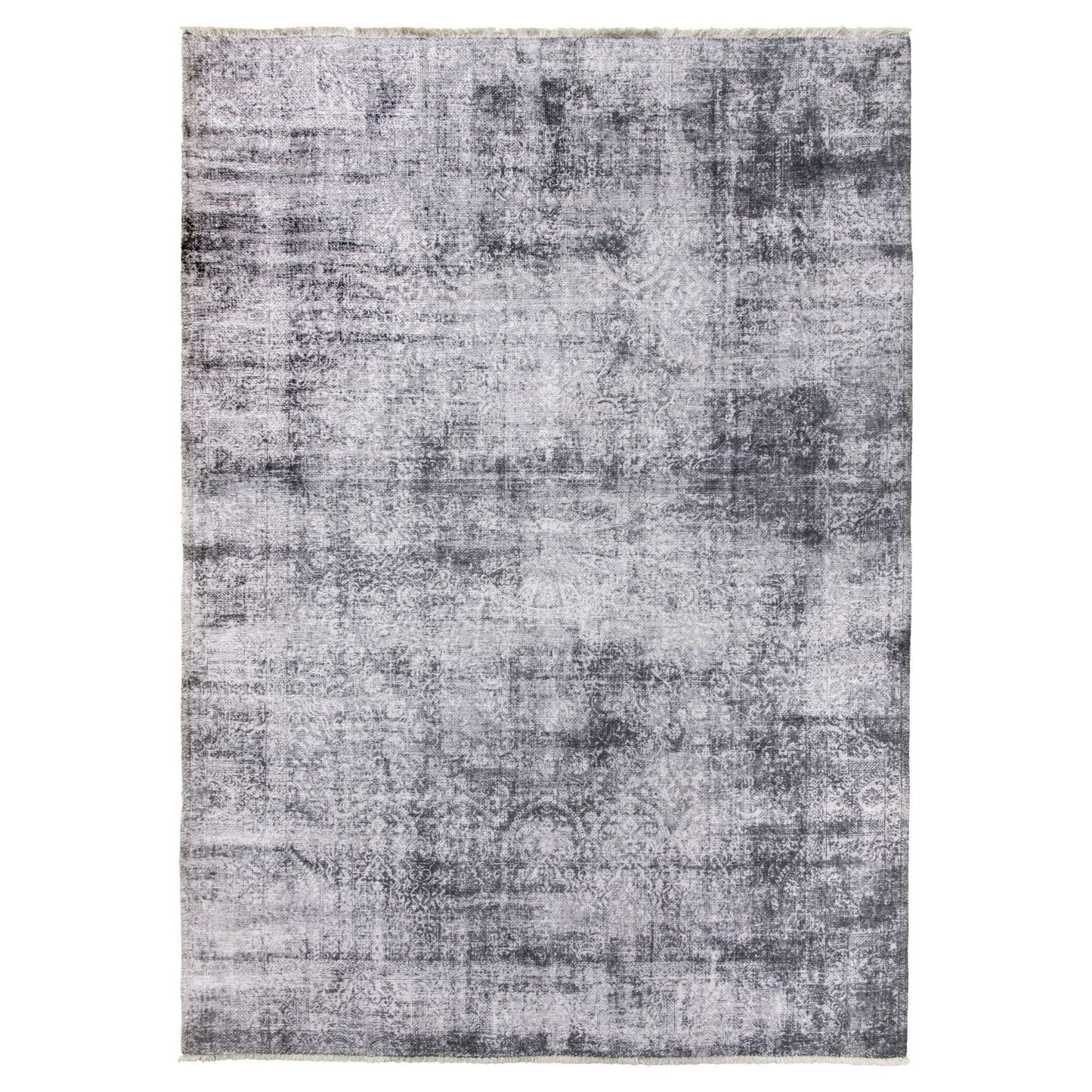 Grey Distressed Abstract Rug - Modena Messina