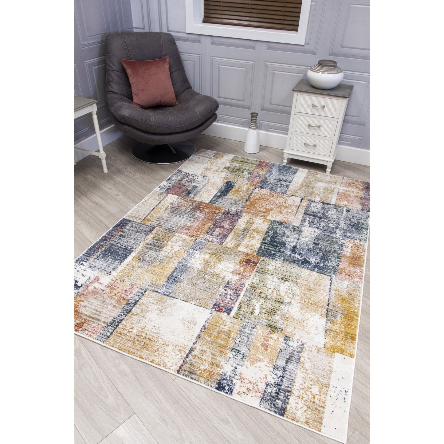 Multicoloured Abstract Rug - Boho Mosaic