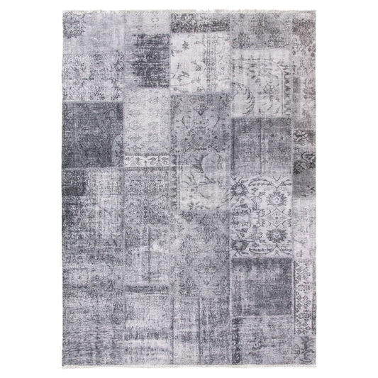 Grey Patchwork Modern Rug - Modena