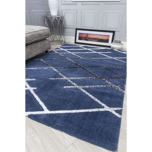 Navy Modern Rug - Synergy Connex