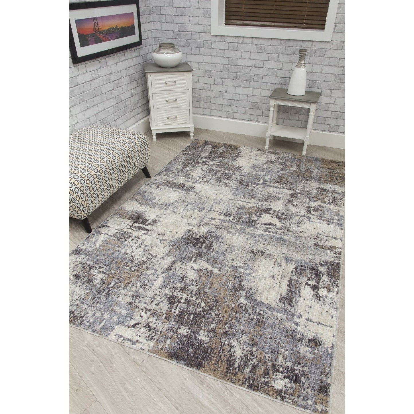 Cream Beige Modern Rug - Revive Nova