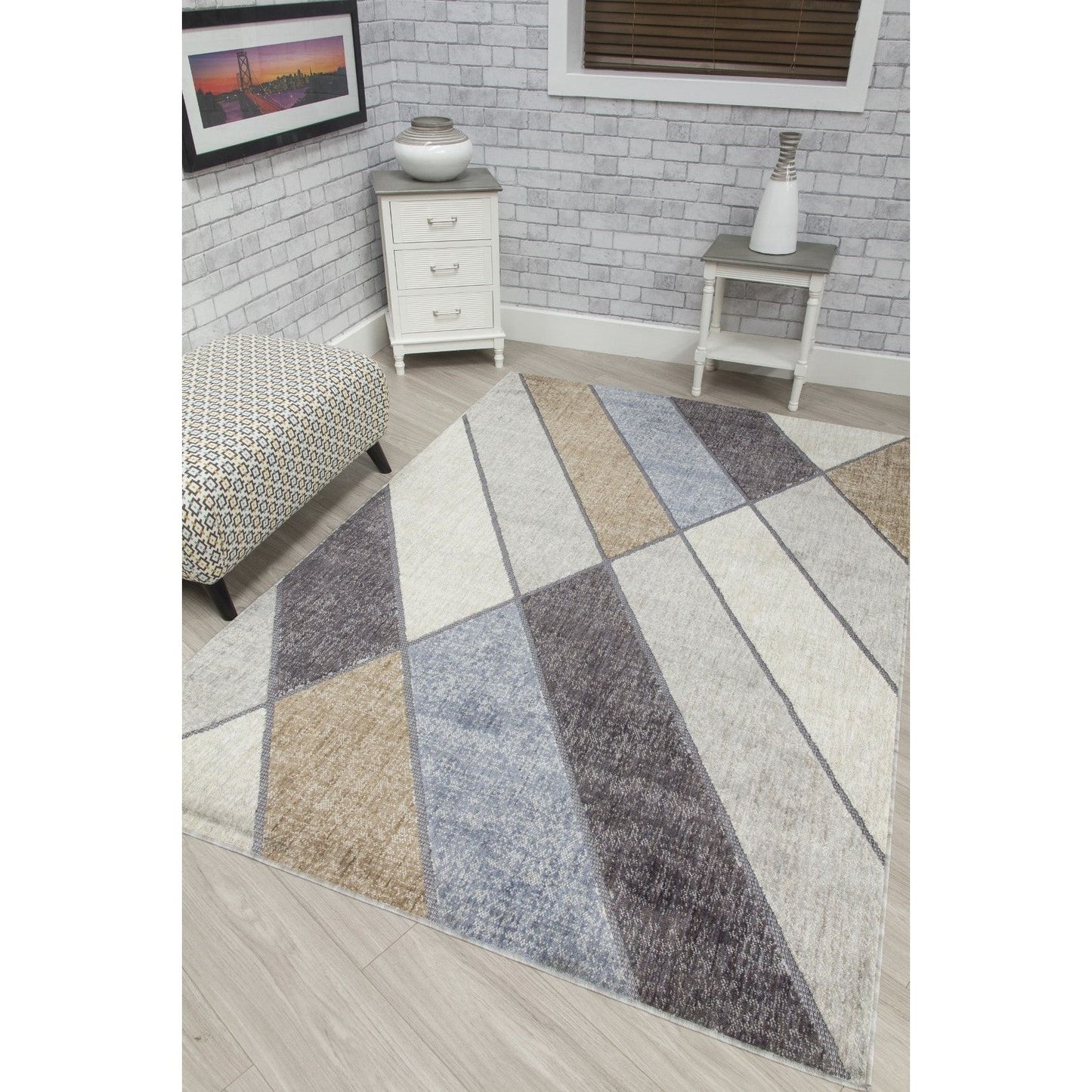 Cream Beige Modern Rug - Revive Vista