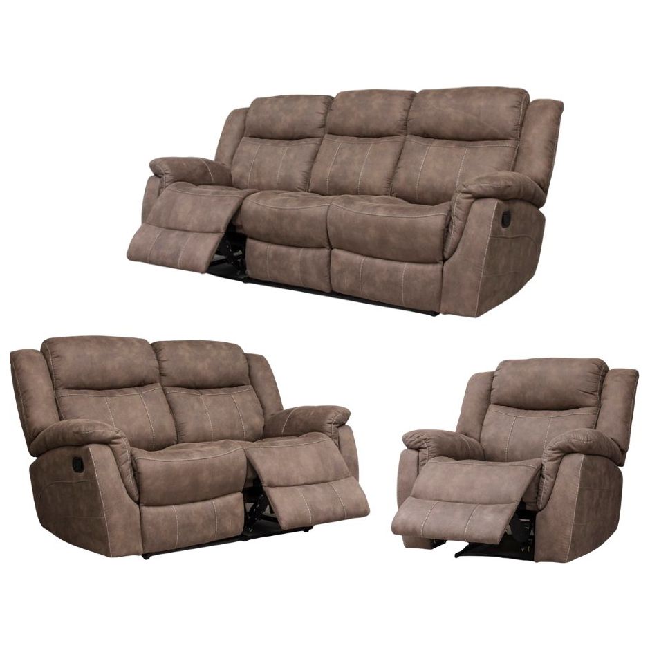 Nevada Reclining  Sofa Range - Hazel Suede Fabric