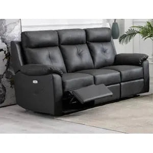 Renzo Full Leather Electric recliner Sofa Range  - Anthracite