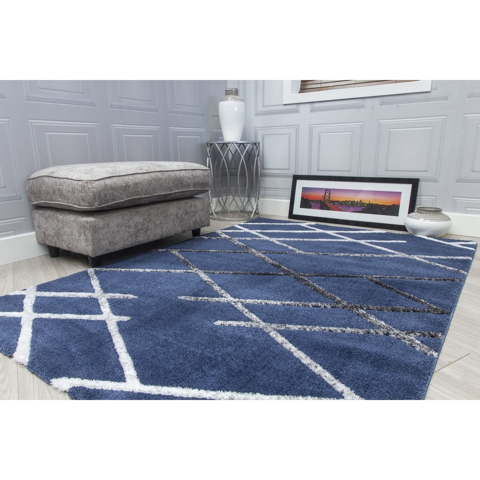 Navy Modern Rug - Synergy Connex