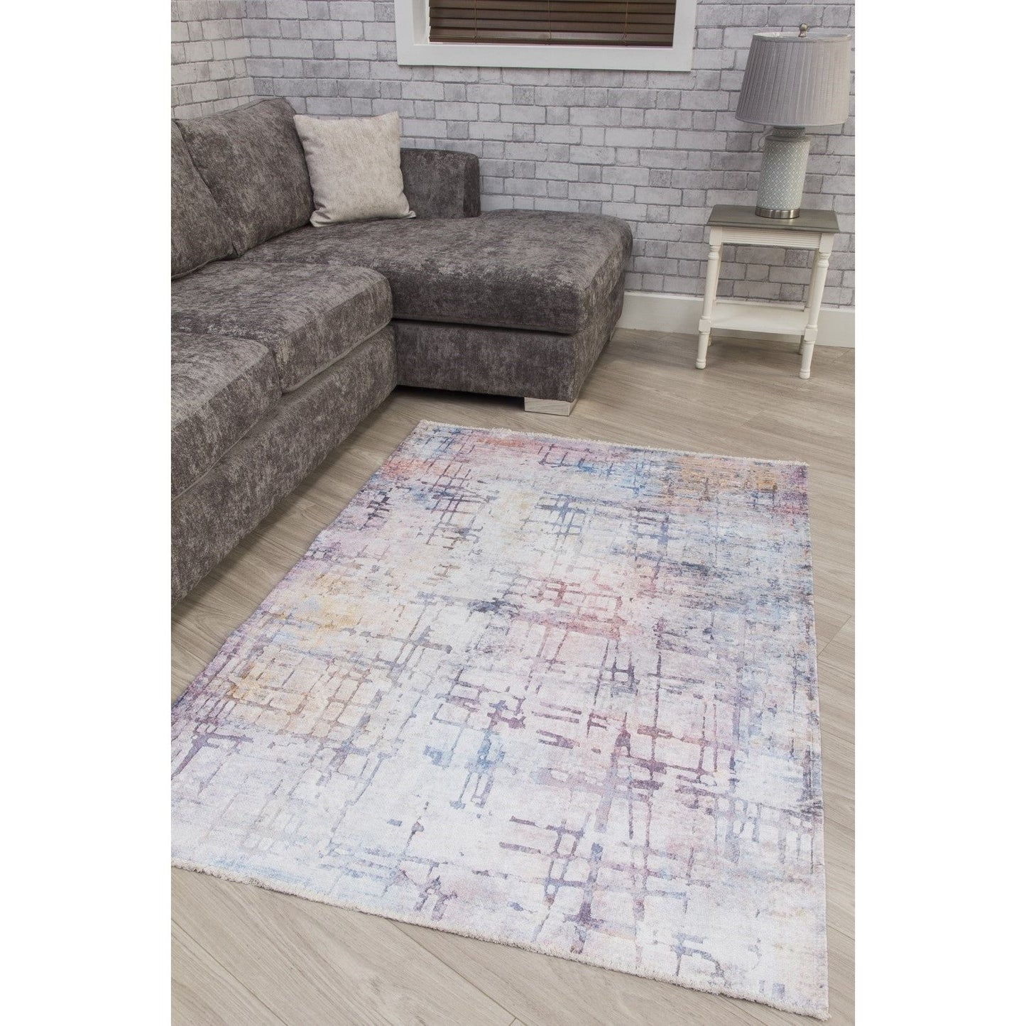 Multicoloured Abstract Modern Rug - Modena Starburst