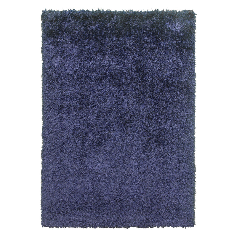 Navy Shaggy Rug - Bentley