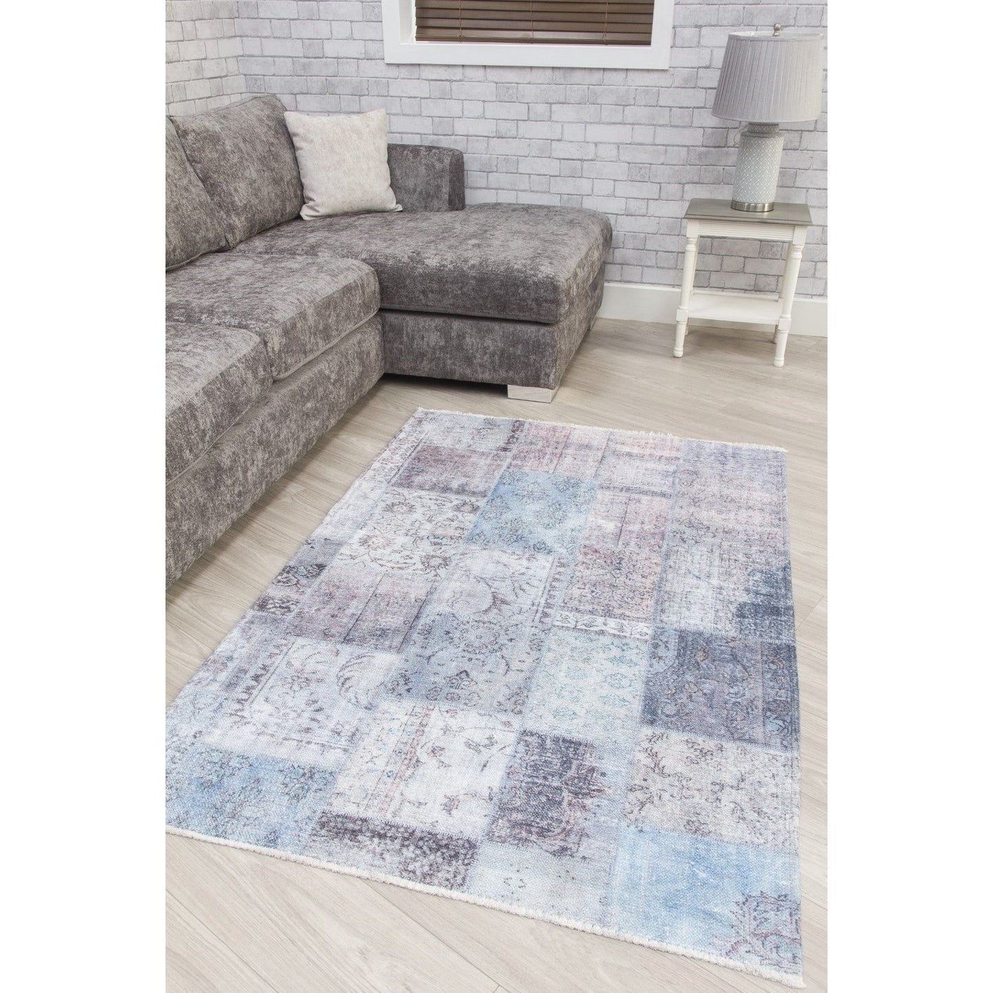 Pastel Multicoloured Patchwork Modern Rug - Modena