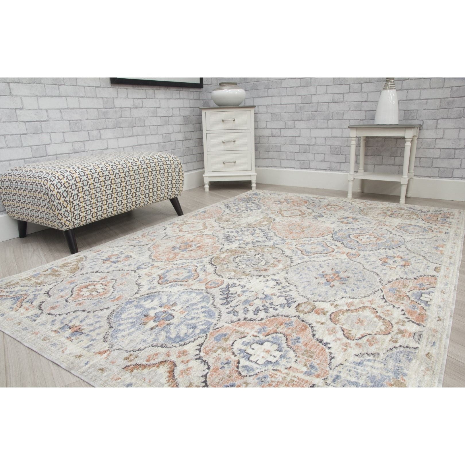 Cream Modern Rug - Revive Harmony