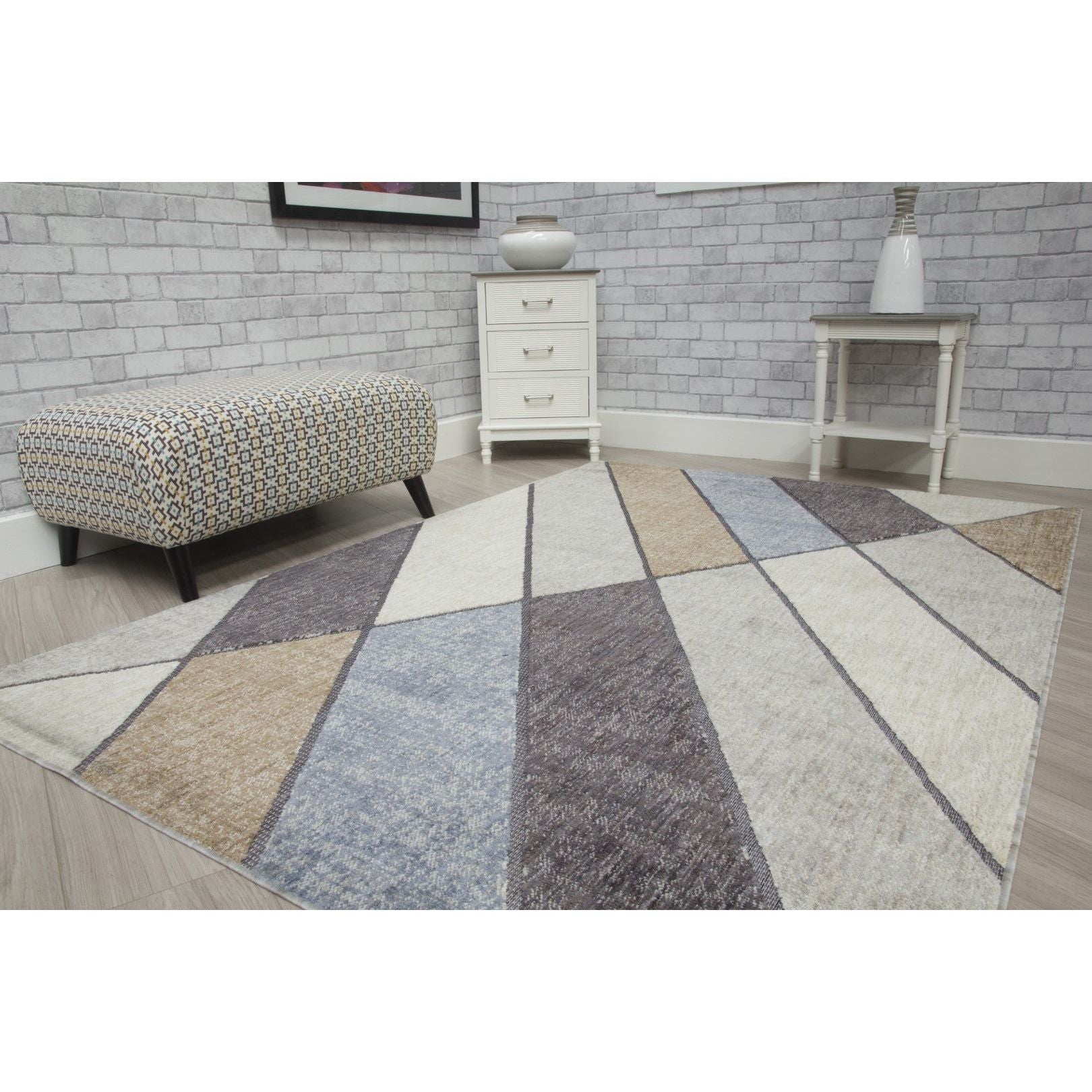 Cream Beige Modern Rug - Revive Vista