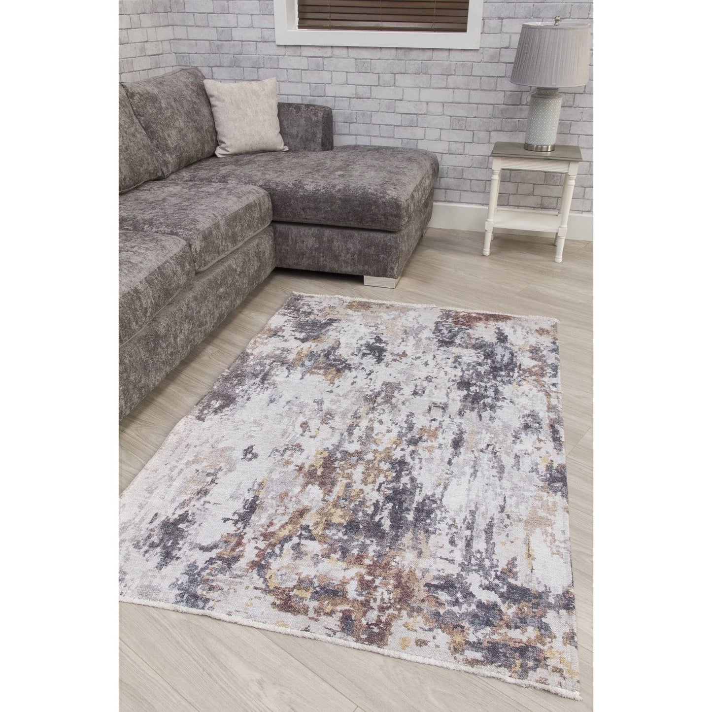 Modena Ghita Cream Multicoloured Abstract Modern Rug