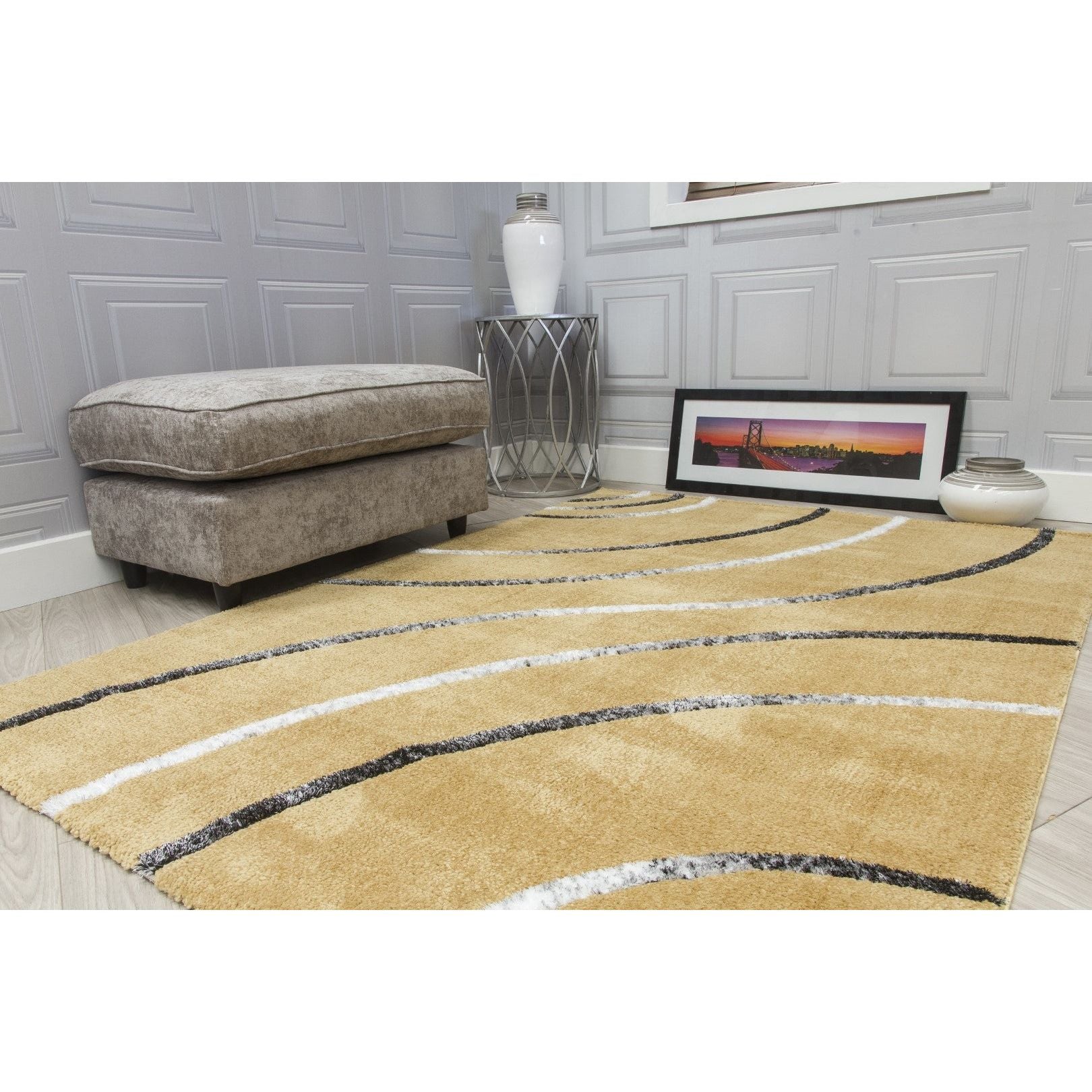 Ochre Modern Rug - Synergy Radiance