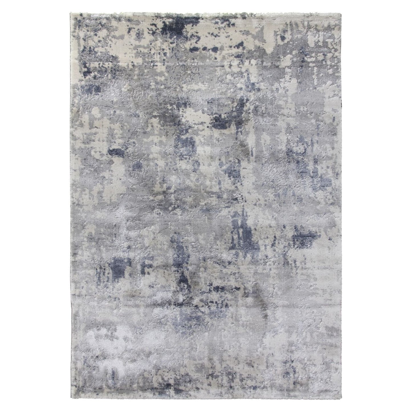 Grey Blue Abstract Rug - Rococo Cezanne