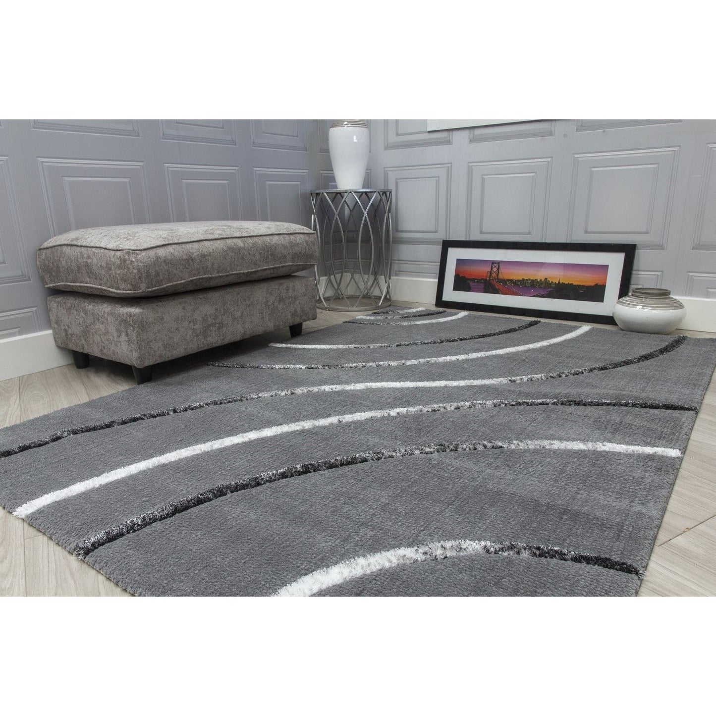 Grey Modern Rug - Synergy Radiance