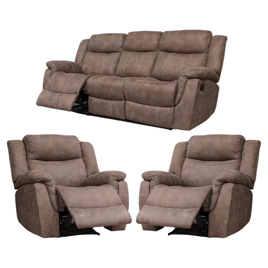 Nevada Reclining  Sofa Range - Hazel Suede Fabric