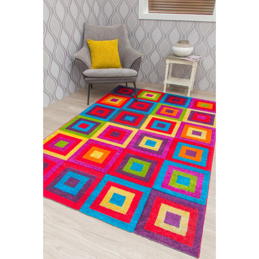 Candy Rug - Squares Multicoloured