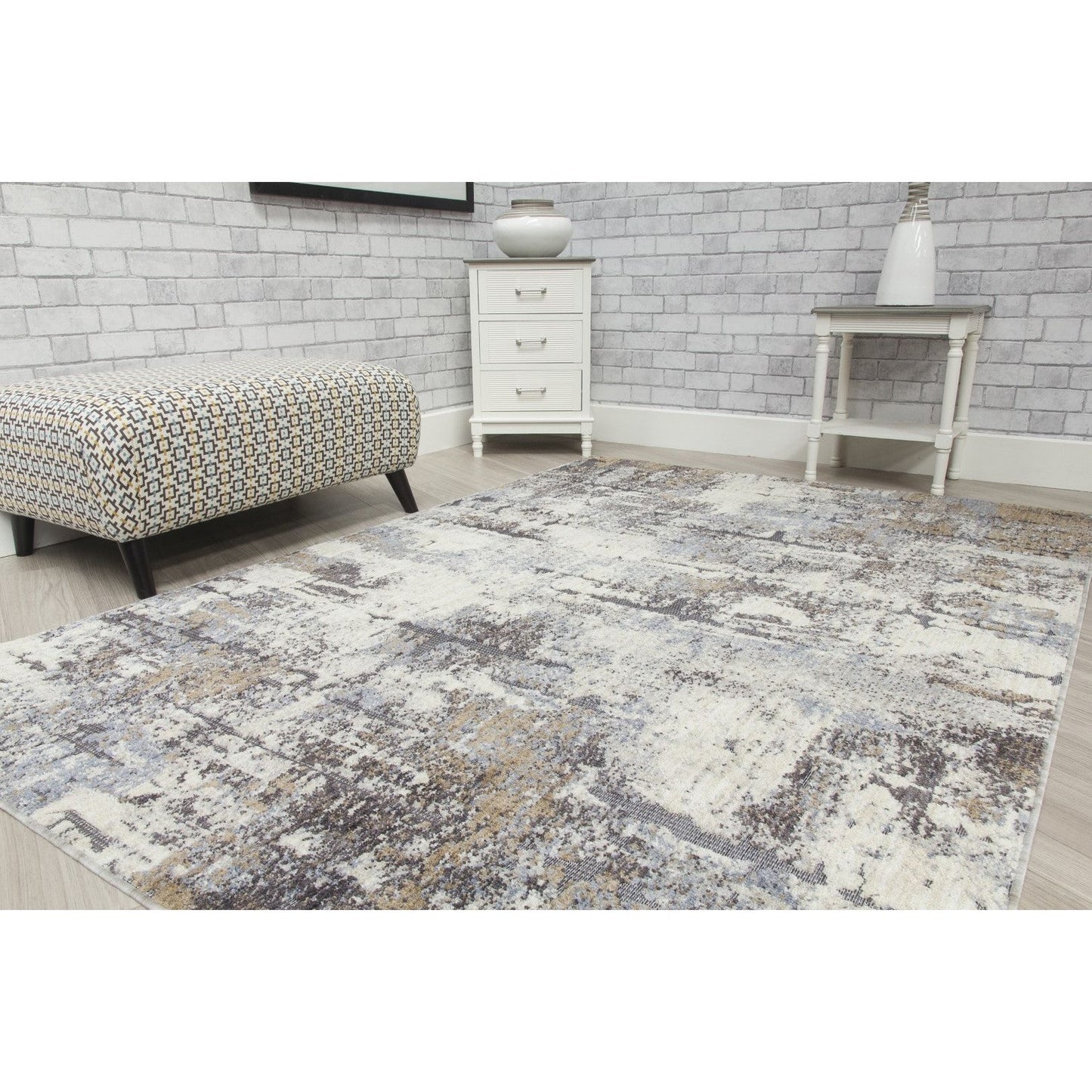 Cream Beige Modern Rug - Revive Nova