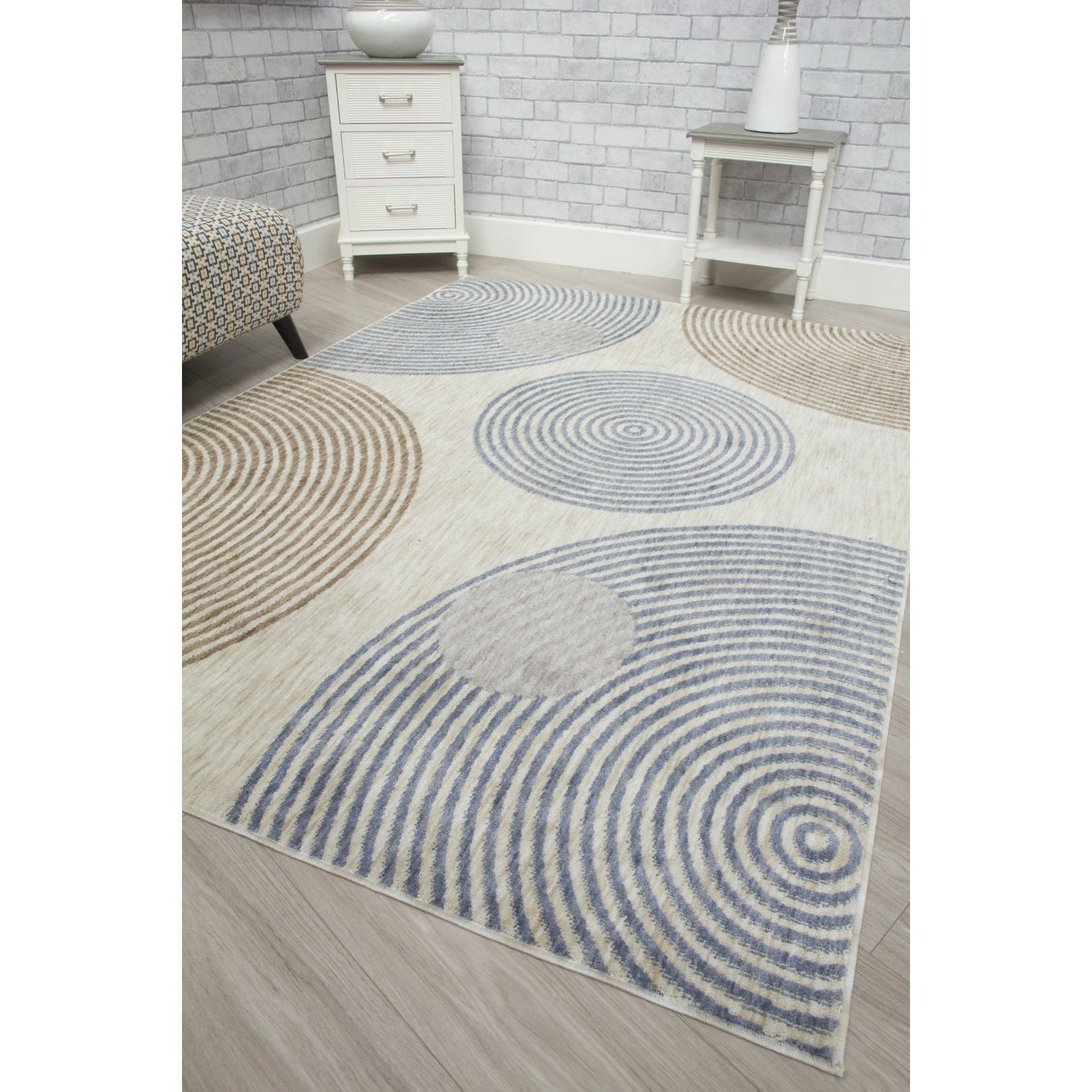 Cream Modern Rug - Revive Arco