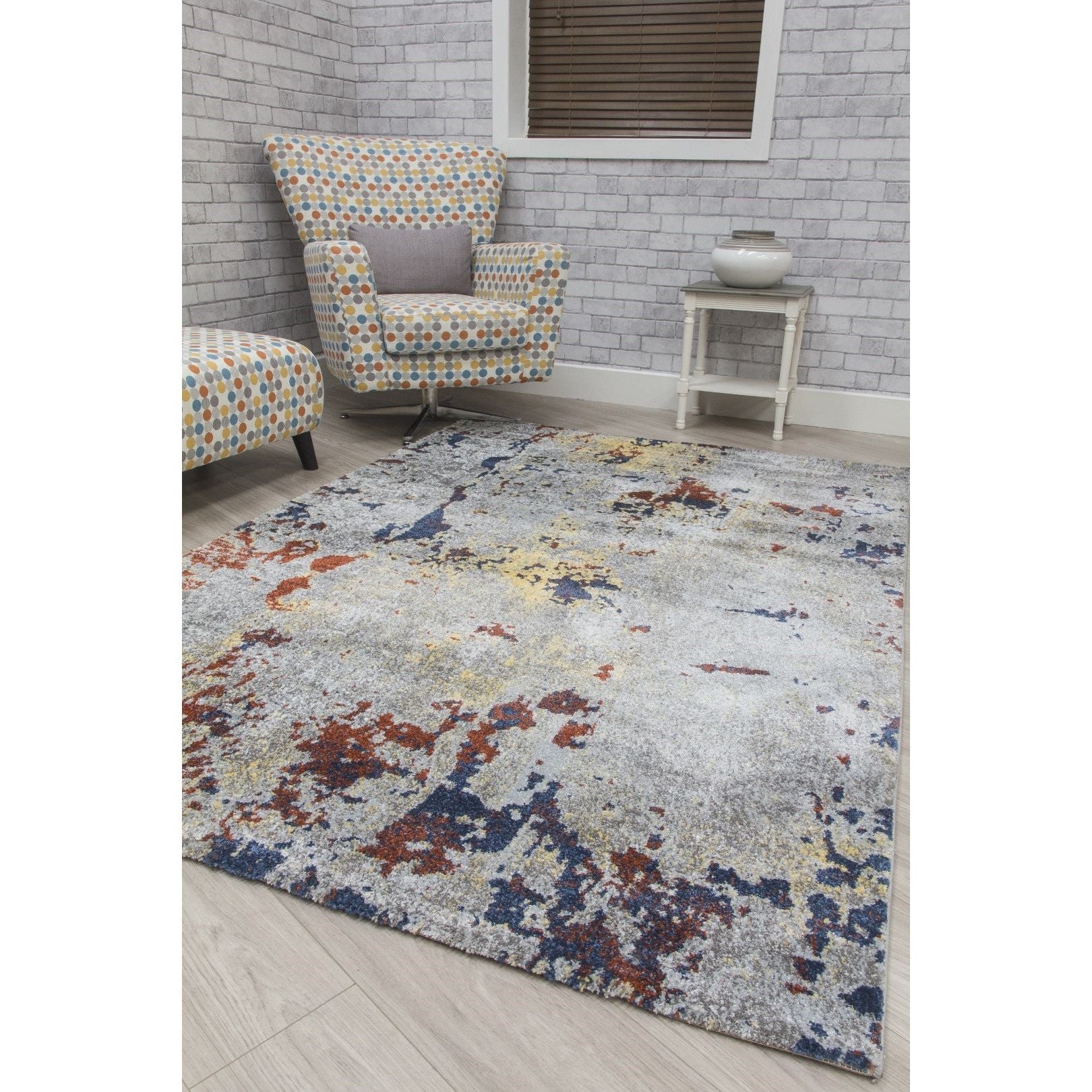 Multicoloured Abstract Modern Rug - Carousel Zest