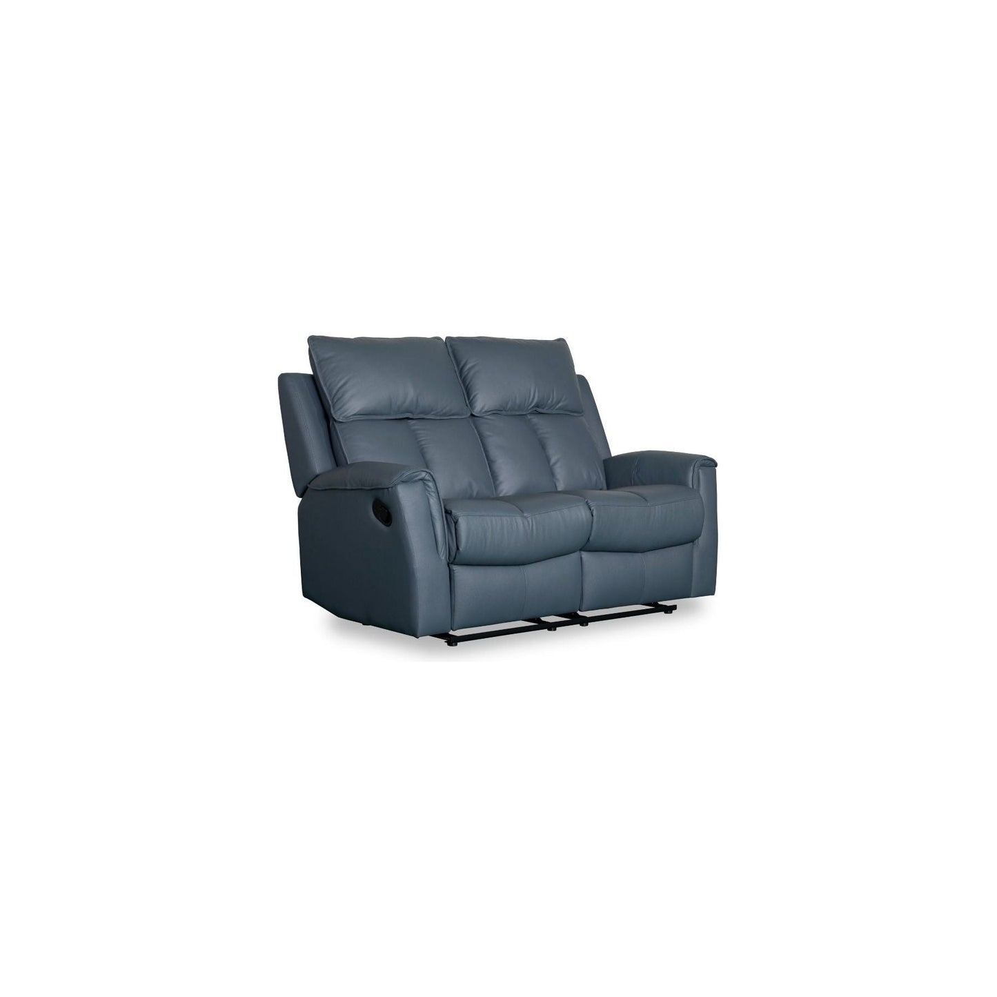 Jaxon 2 Seater- Blue Grey Leather - Recliner