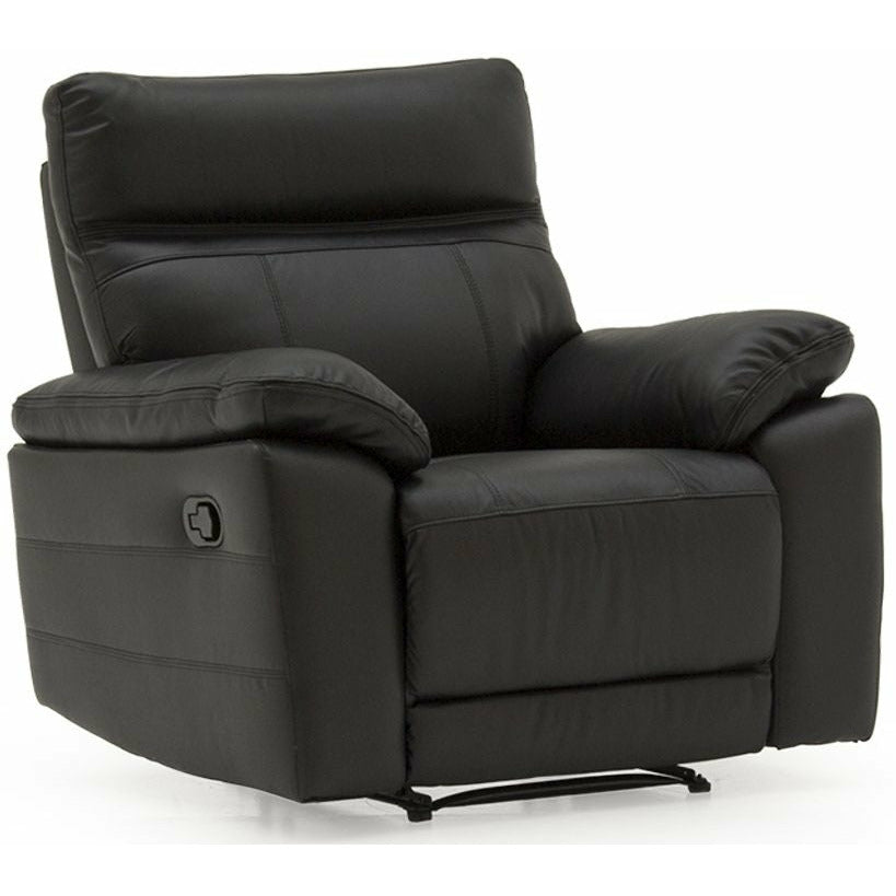 Lucca Italian Leather / Match Range Recliner Black