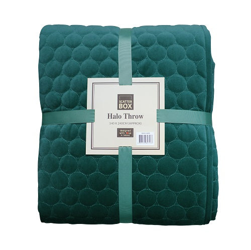 Scatter Box Halo 140 x 240cm Bedspread, Teal