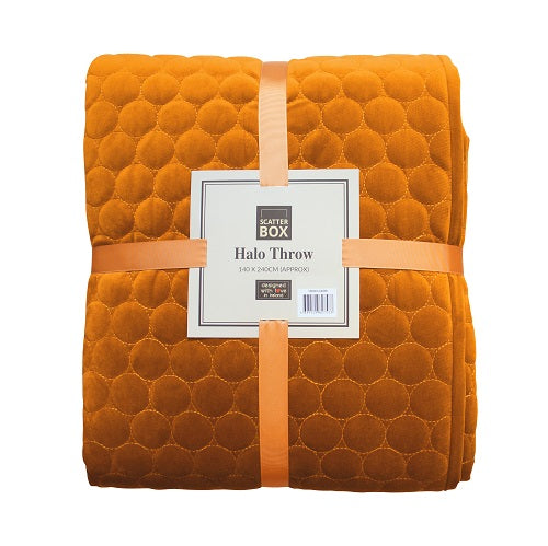 Scatter Box Halo 140 x 240cm Bedspread, Pumpkin