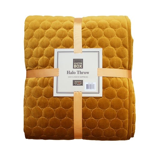 Scatter Box Halo 140 x 240cm Bedspread, Antique Gold