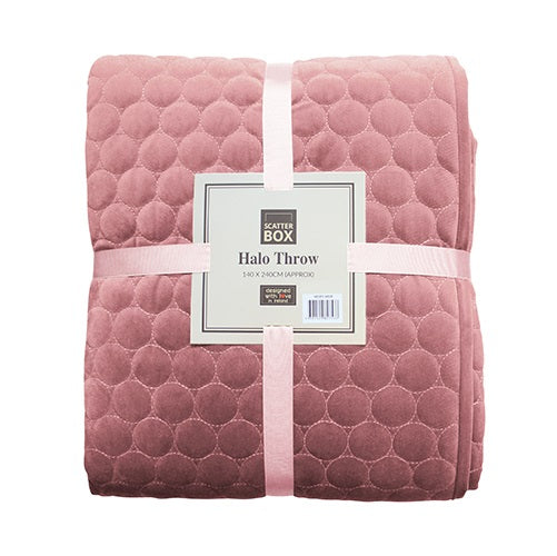 Scatter Box Halo 140 x 240cm Bedspread, Blush