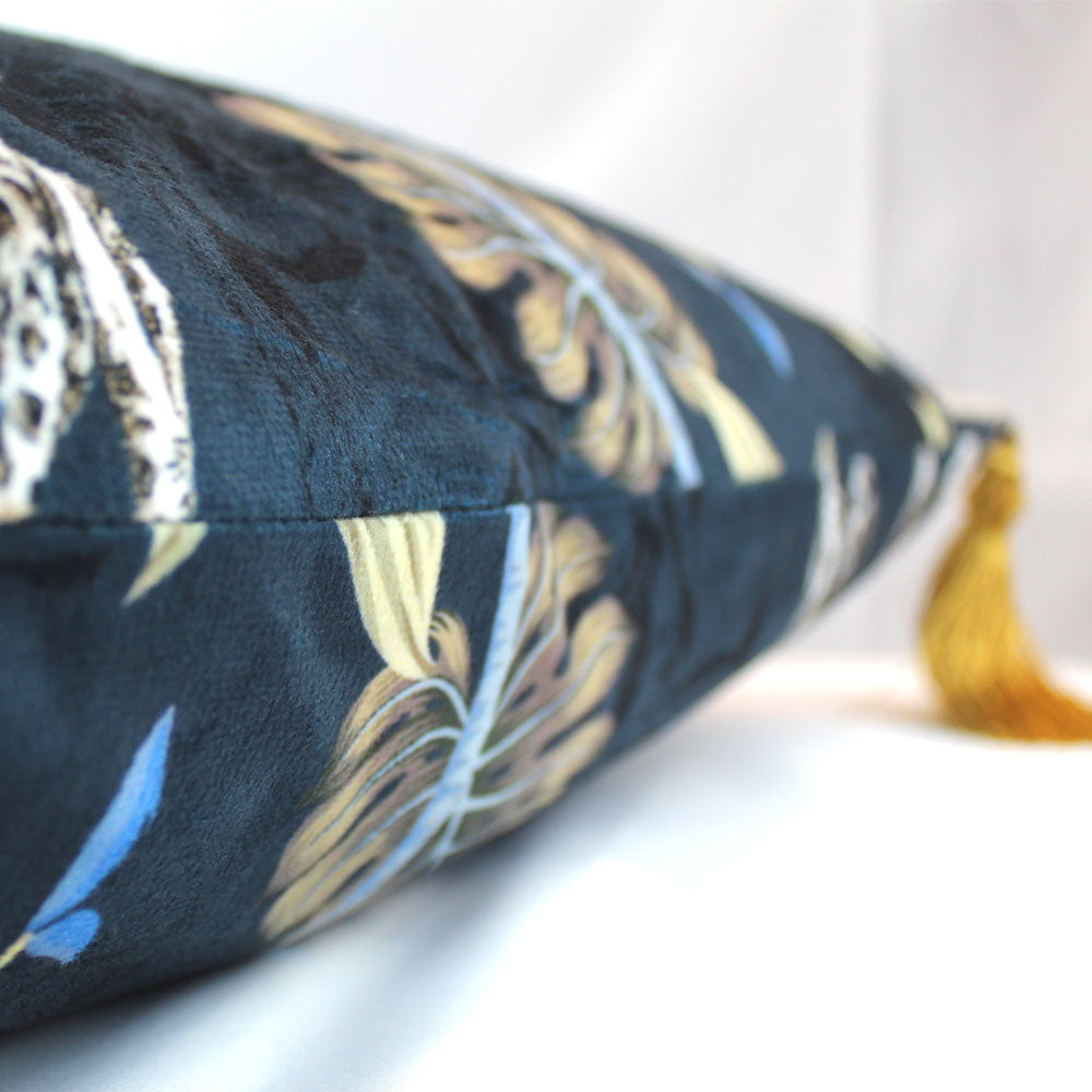 Scatter Box Simone 58x58cm Cushion, Navy/Gold