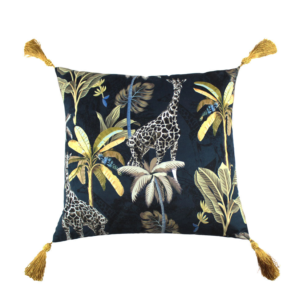 Scatter Box Simone 45x45cm Cushion, Navy/Gold
