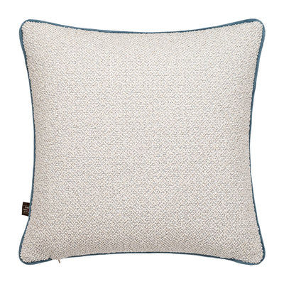 Scatter Box Leighton Cushion, Ecru/Blue 43x43