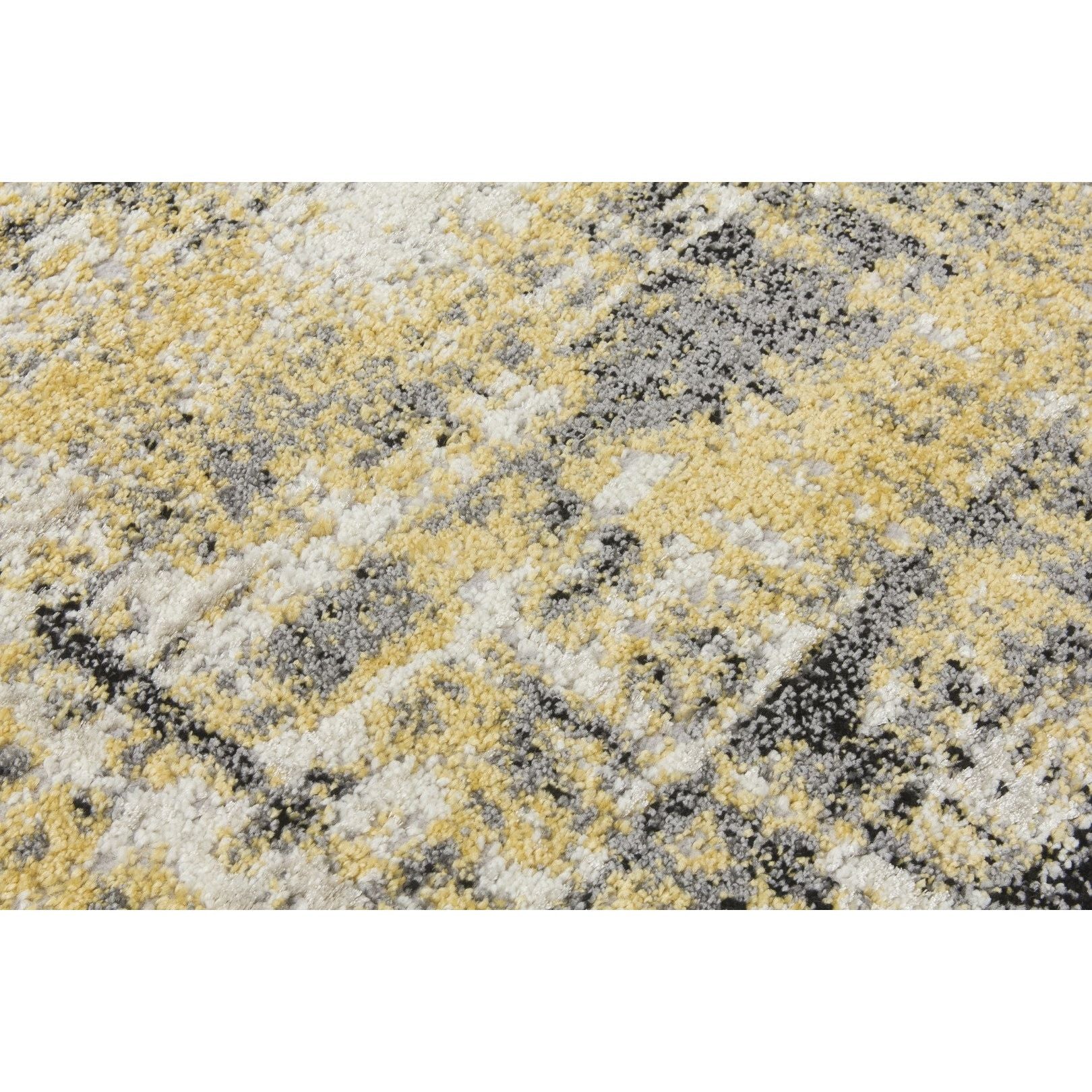 Yellow Cream Abstract Modern Rug - Callisto Accents