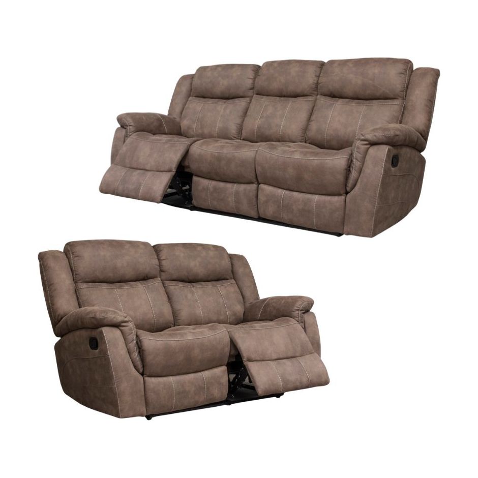Nevada Reclining  Sofa Range - Hazel Suede Fabric