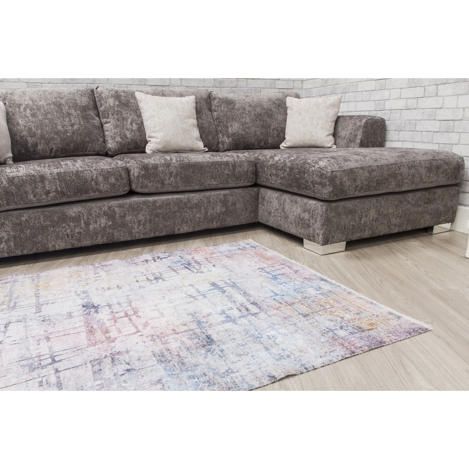 Multicoloured Abstract Modern Rug - Modena Starburst