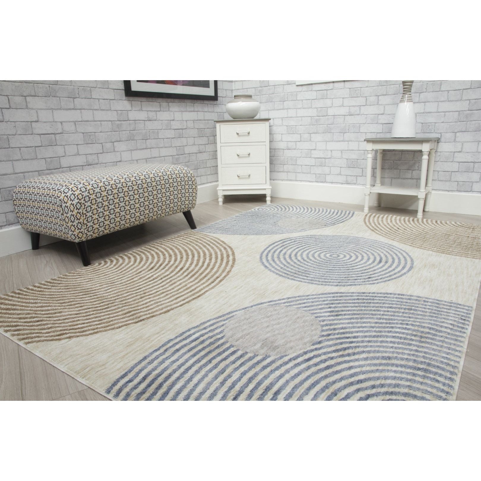 Cream Modern Rug - Revive Arco