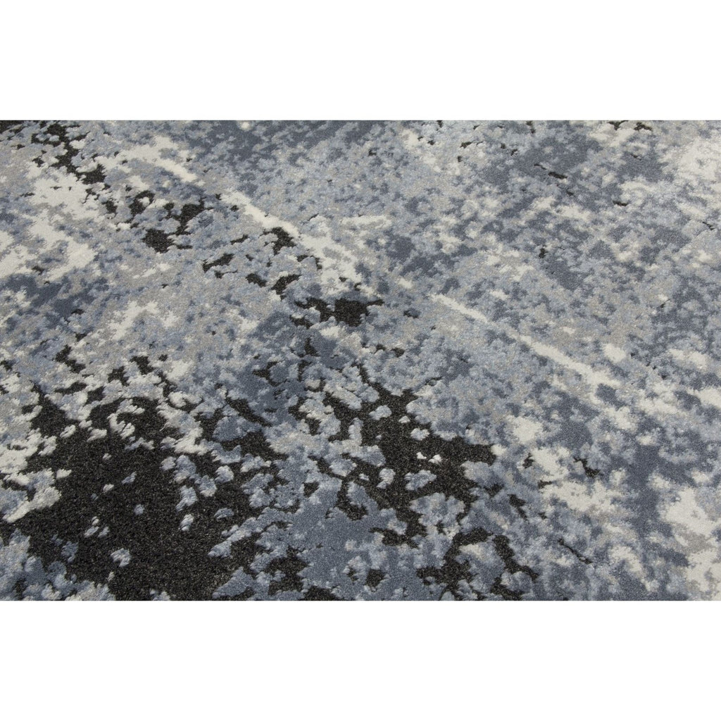 Grey Black Abstract Rug - Rococo Shadows