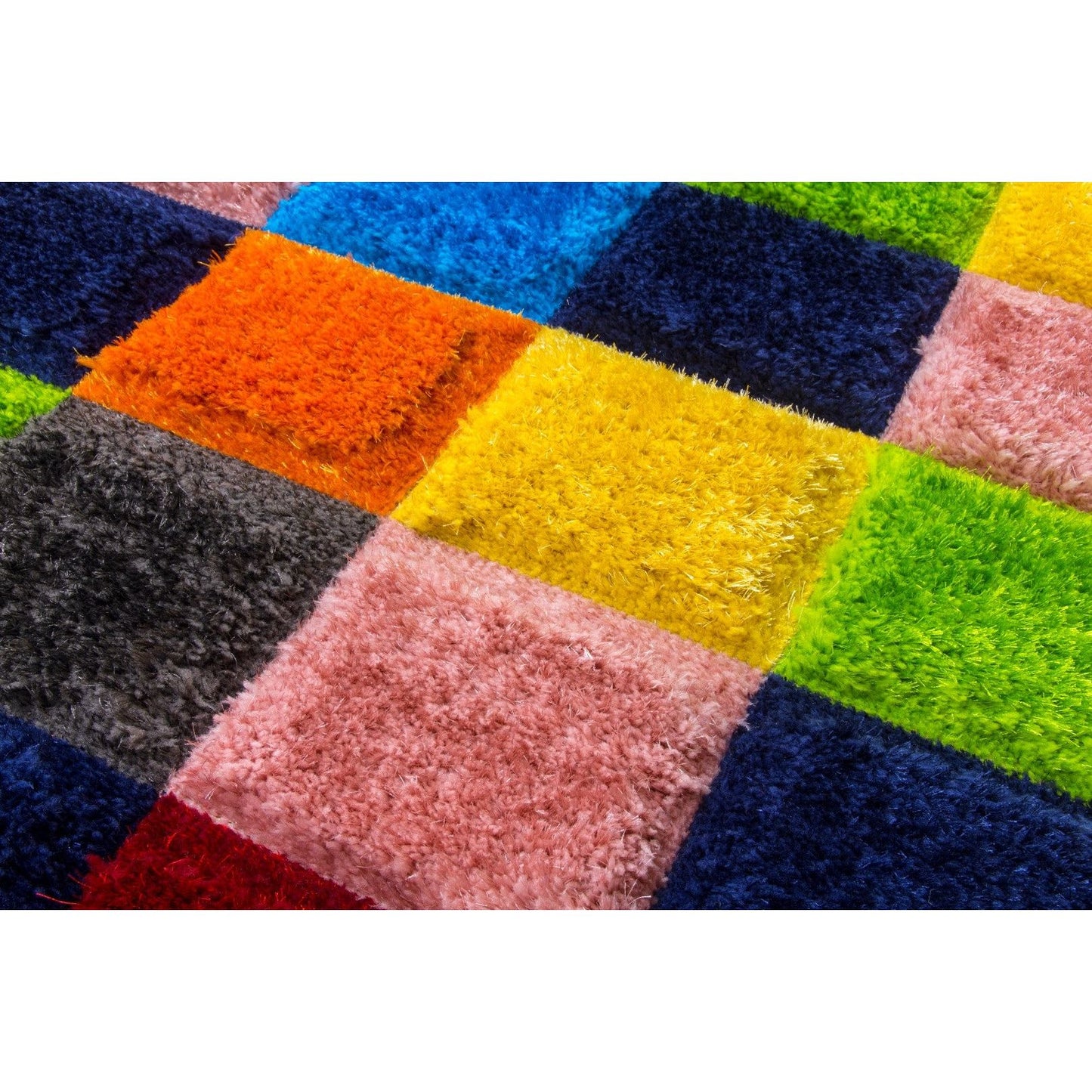 Multicolour 3D Shaggy Rug - Doodle Pixels