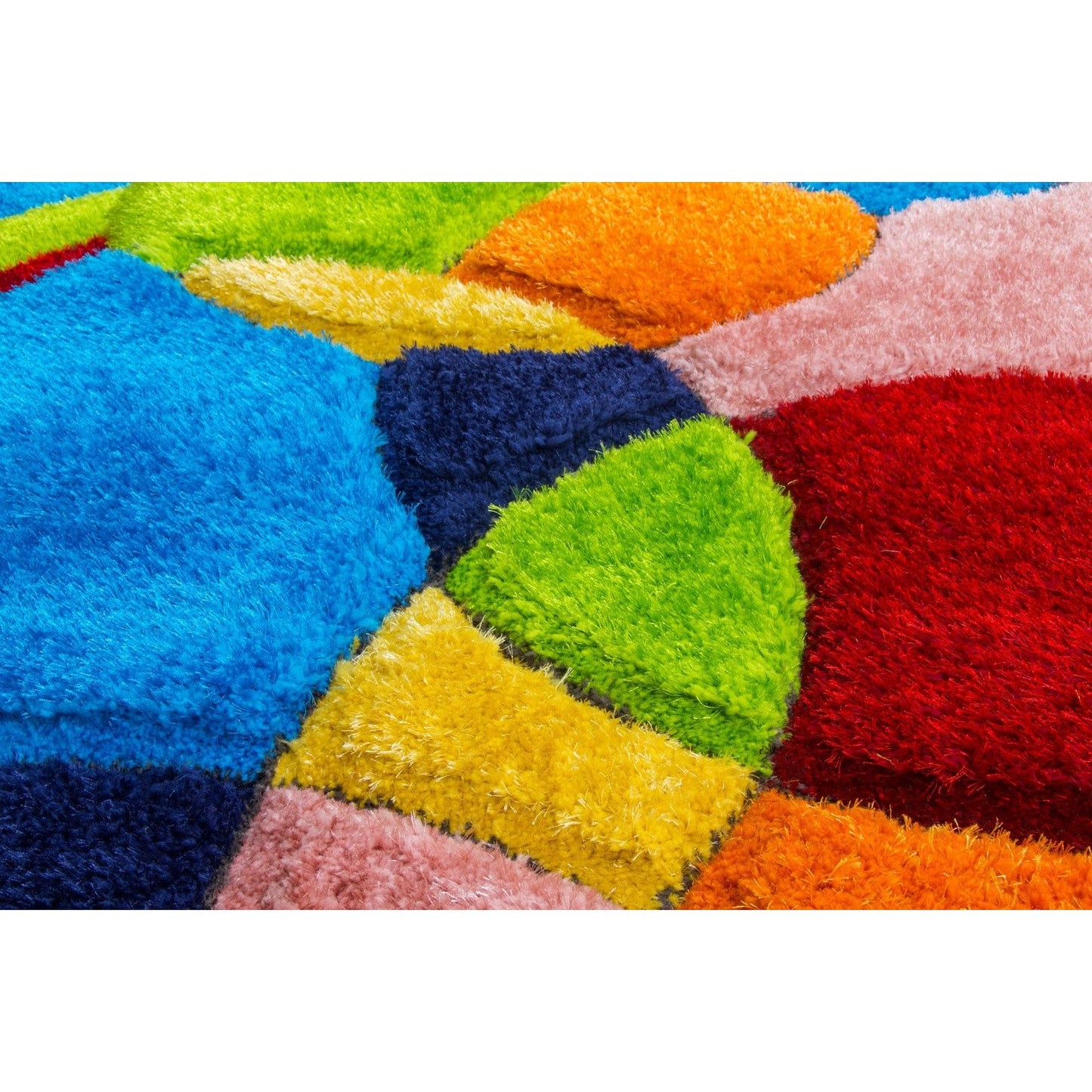 Multicolour 3D Shaggy Rug - Doodle Bubbles