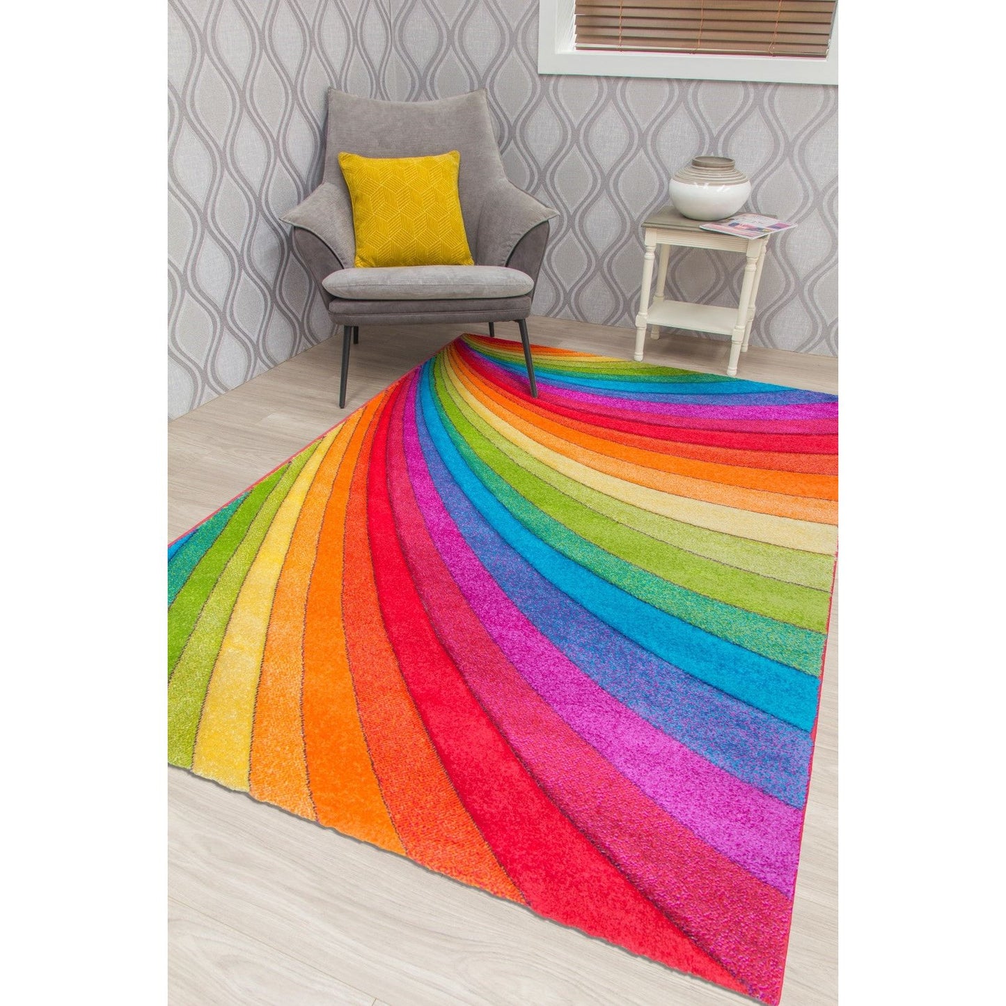 Multicolour Rainbow Modern Rug - Candy
