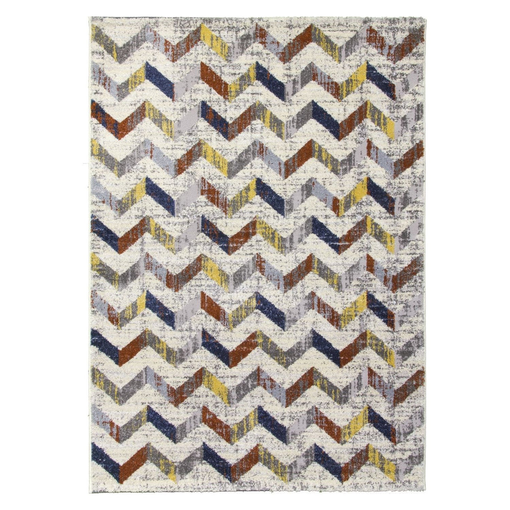 Multicoloured Chevron Modern Rug - Carousel