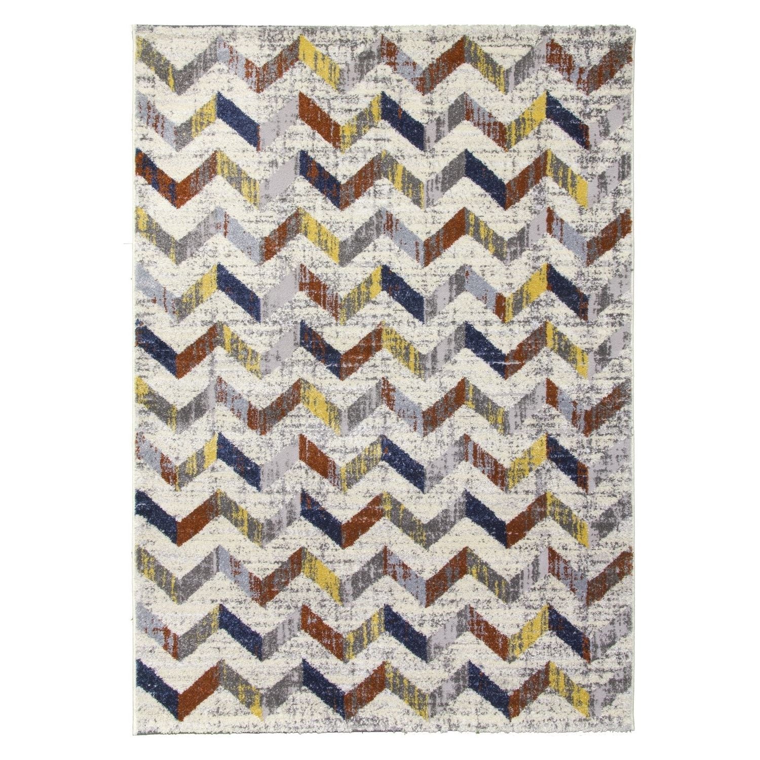 Multicoloured Chevron Modern Rug - Carousel