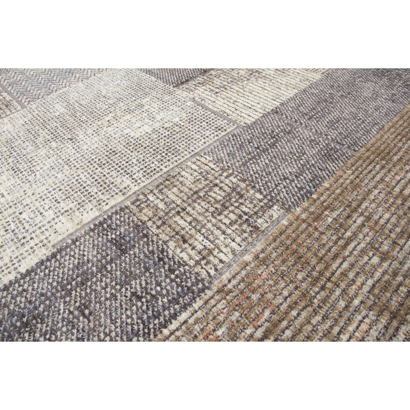 Beige Brown Modern Rug - Revive Pacha