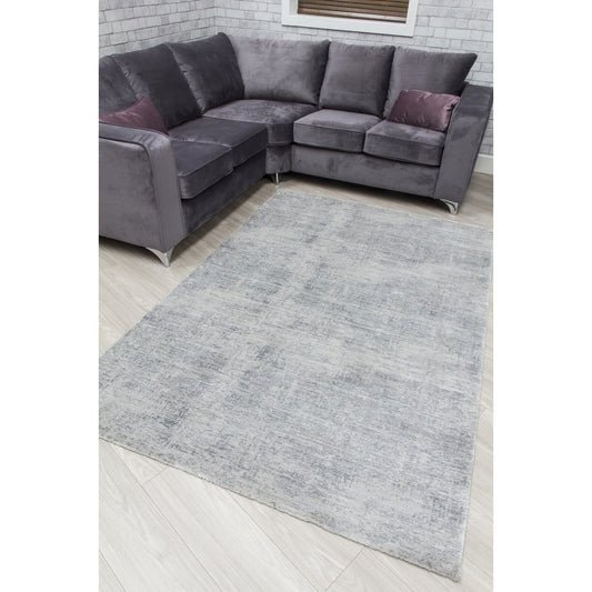 Grey Abstract Rug - Rococo Glossi