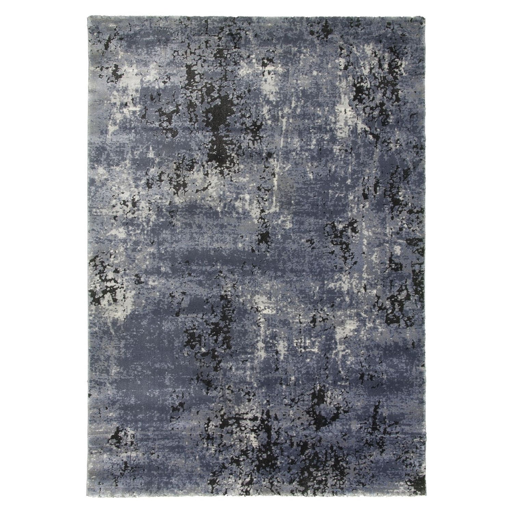 Grey Black Abstract Rug - Rococo Shadows